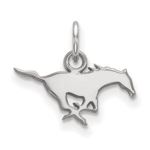 10k White Gold Southern Methodist U. XS (Tiny) Charm or Pendant